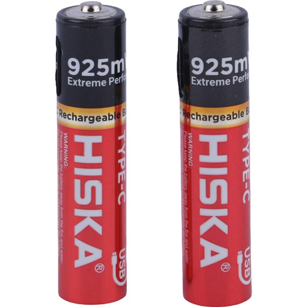 باتری دوتایی نیم قلمی شارژی هیسکا Hiska H16-AAA2 AAA 250mAh