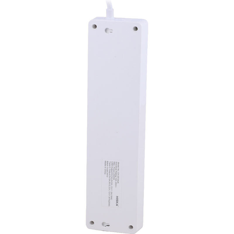 چند راهی 4 خانه هیسکا CH-5518UK با کابل 2 متری + شارژر USB و Type-C