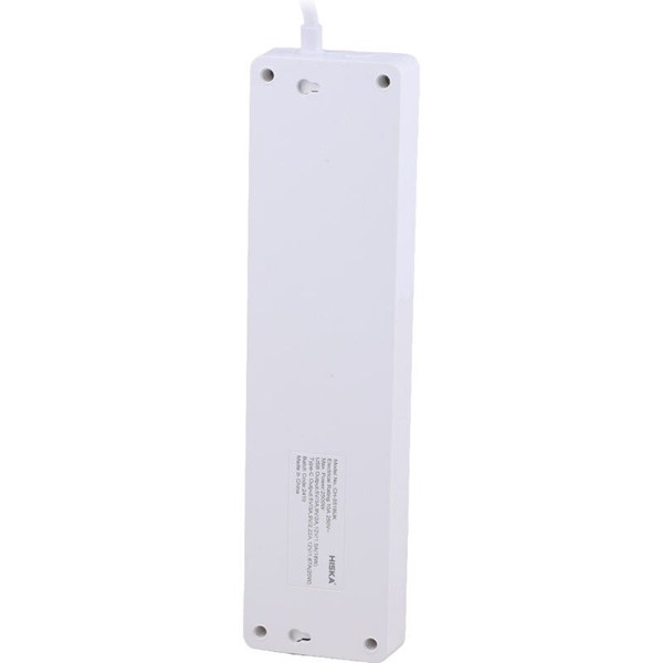 چند راهی 4 خانه هیسکا CH-5518UK با کابل 2 متری + شارژر USB و Type-C