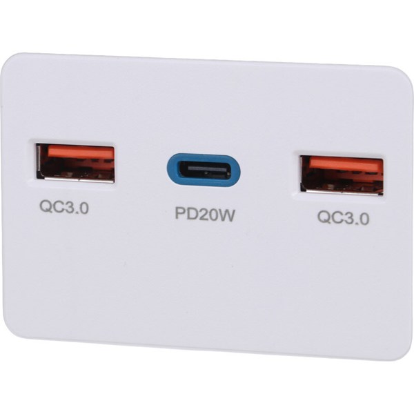 چند راهی 4 خانه هیسکا CH-5518UK با کابل 2 متری + شارژر USB و Type-C