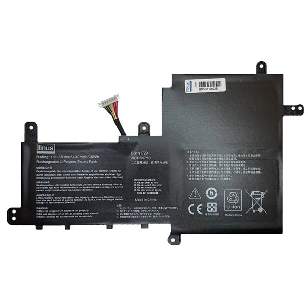 باتری لپ تاپ ایسوس X530 / S530 / B31N1729 3Cell