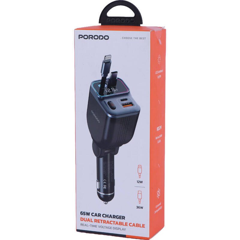 شارژر فندکی 65 وات پرودو PDFWCH068BK