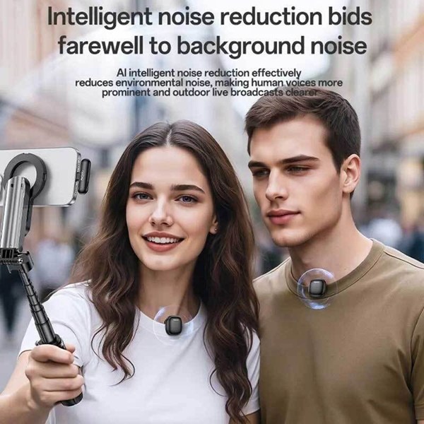 میکروفون یقه ای بی سیم دوتایی یسیدو KR21 Type-C