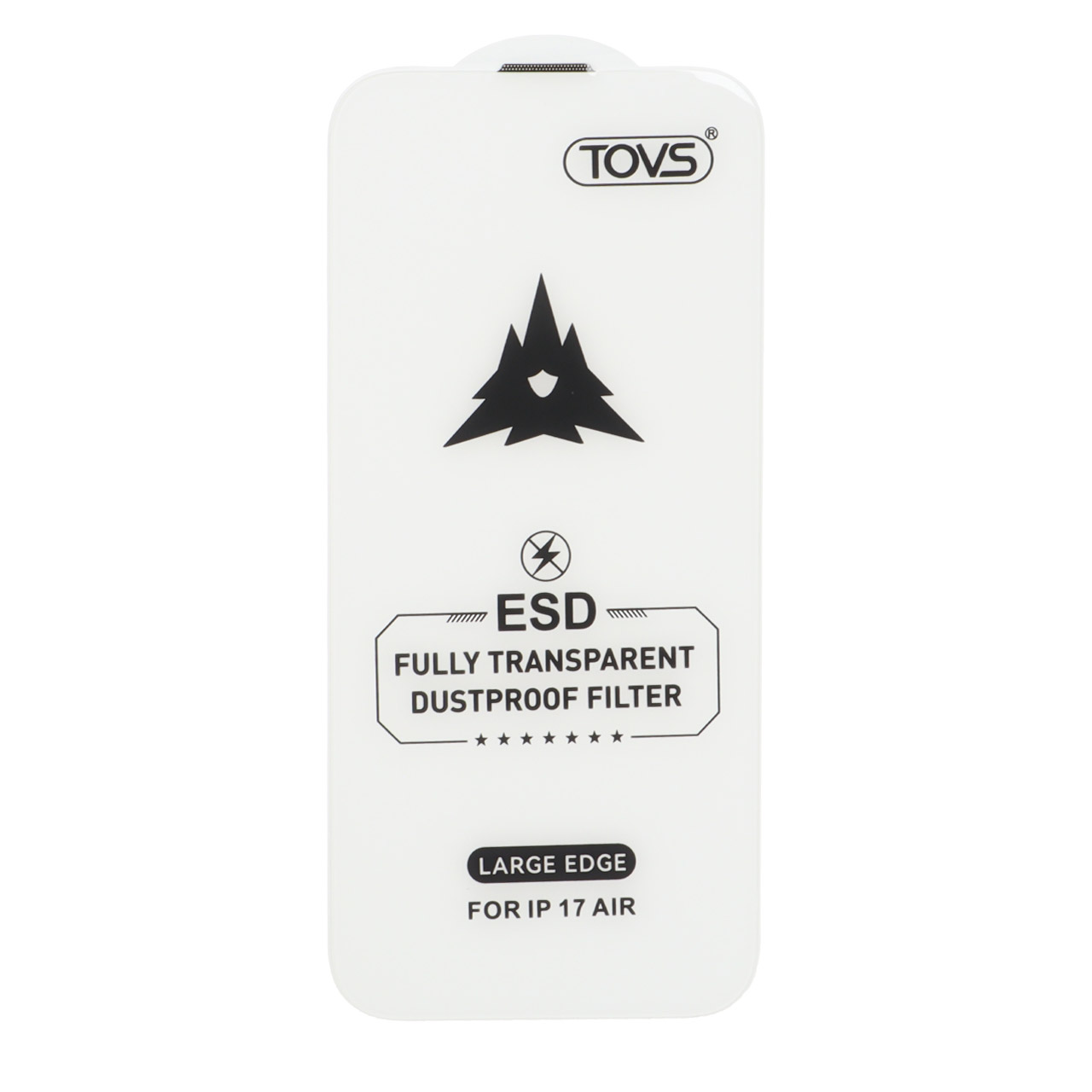 محافظ صفحه نمایش شیشه ای Full Cover ESD Anti Static - TOVS مدل Apple iPhone 17 Air (بدون پک)