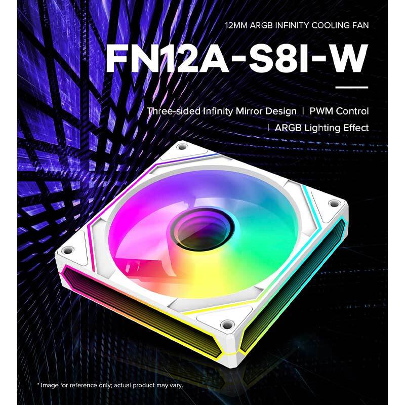 فن کیس گیم مکس FN12A-S8I-W سایز 120 میلی متری