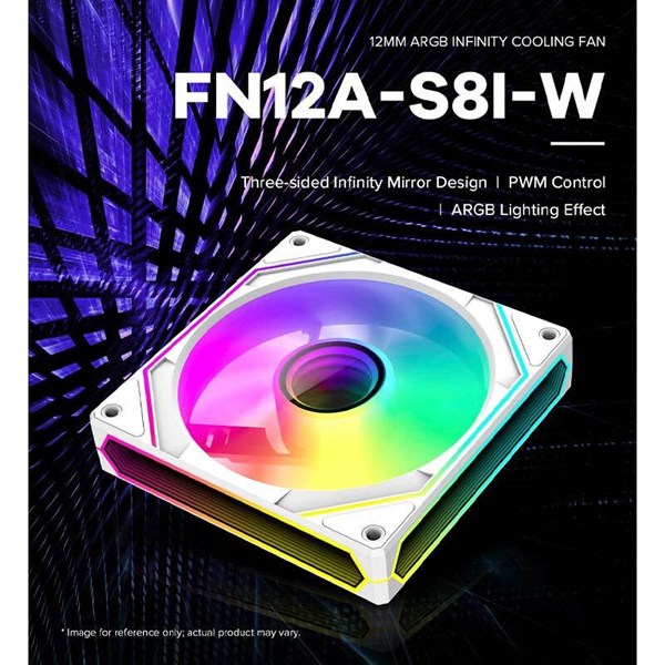 فن کیس گیم مکس FN12A-S8I-W سایز 120 میلی متری