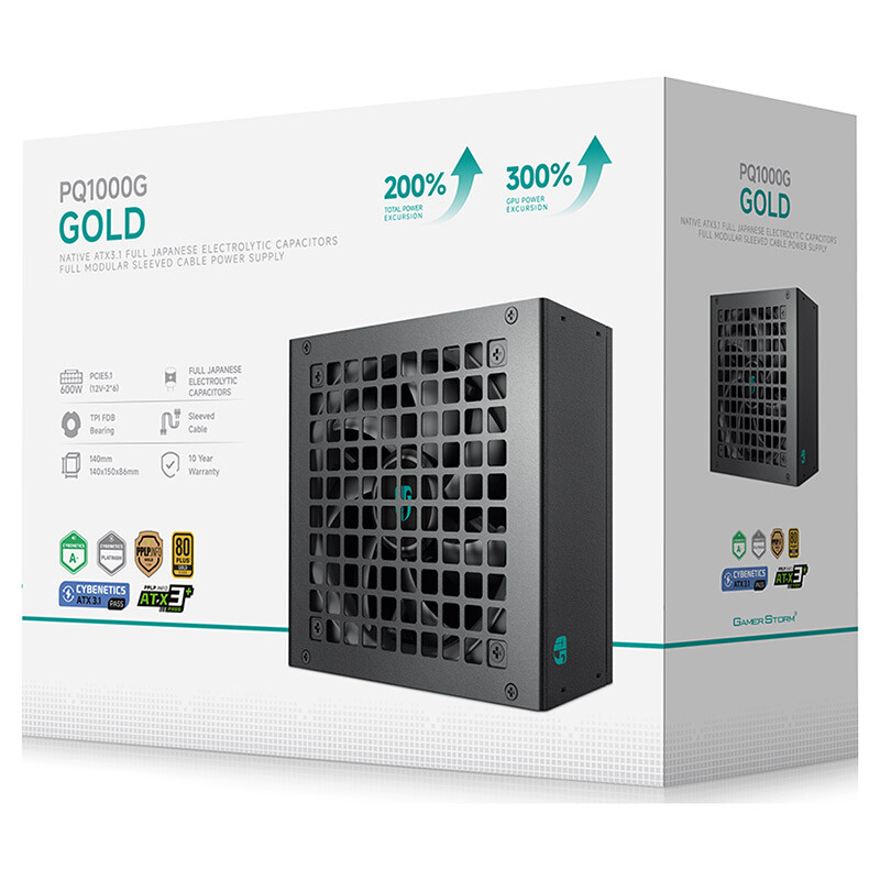 پاور ماژولار 1000 وات دیپ کول Gamer Storm PQ1000G Gold