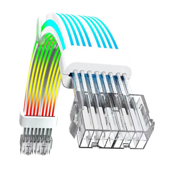 کابل اسلیو 2x8 پین VGA/CPU گیم مکس White