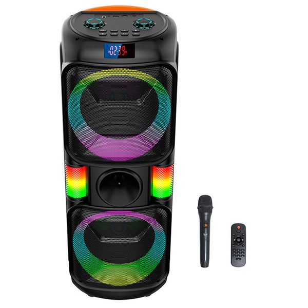 اسپیکر چمدانی بلوتوثی ایکس بیس ABS-8202 + میکروفون و ریموت کنترل