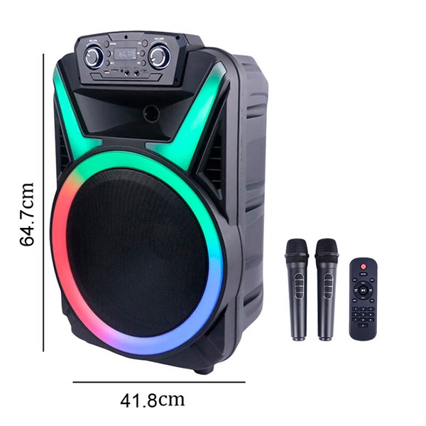 اسپیکر چمدانی بلوتوثی ایکس بیس ABS-15103 + میکروفون و ریموت کنترل