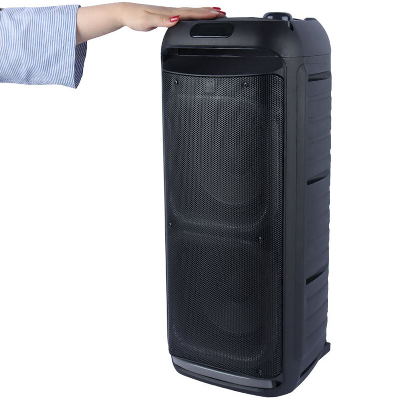 اسپیکر چمدانی بلوتوثی ایکس بیس ABS-8203 + میکروفون و ریموت کنترل