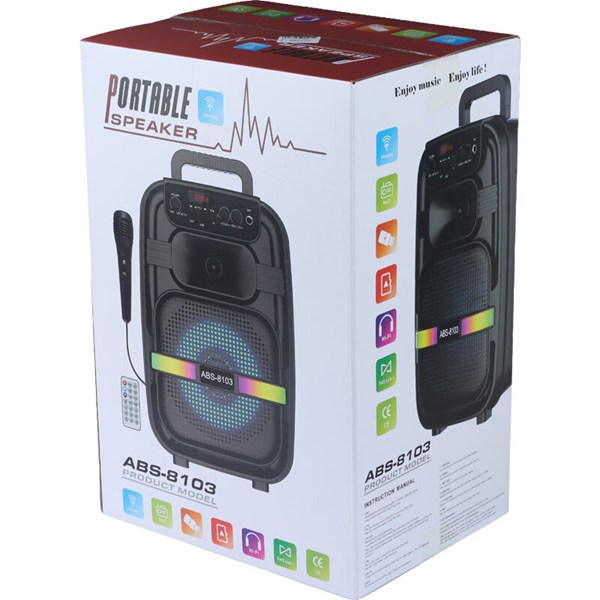 اسپیکر بلوتوثی ABS-8103 + میکروفون و ریموت کنترل