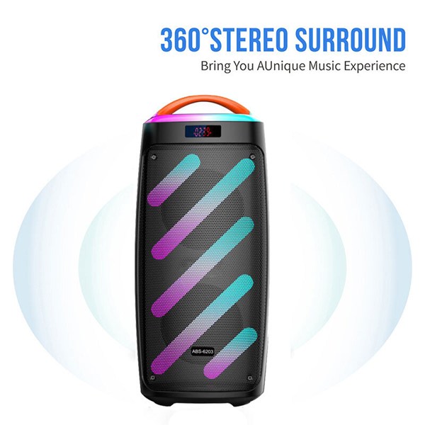 اسپیکر بلوتوثی ABS-6203 + میکروفون و ریموت کنترل