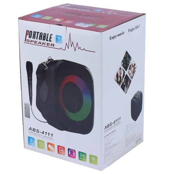 اسپیکر بلوتوثی ABS-4111 + میکروفون و ریموت کنترل