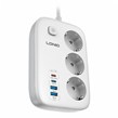 چند راهی 3 خانه ارت دار الدینیو SE2 با کابل 2 متری + شارژر USB و Type-C