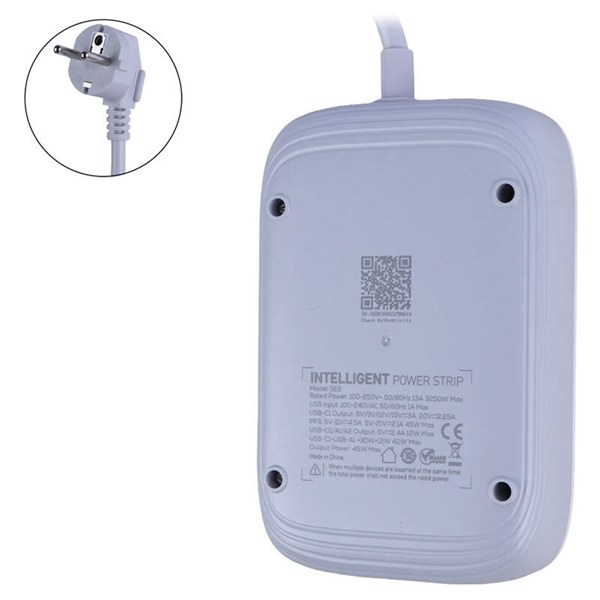 چند راهی 3 خانه ارت دار الدینیو SE2 با کابل 2 متری + شارژر USB و Type-C