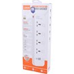 چند راهی 4 خانه ارت دار الدینیو SC4408C با کابل 2 متری + شارژر USB و Type-C
