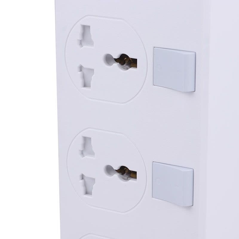 چند راهی 4 خانه ارت دار الدینیو SC4408C با کابل 2 متری + شارژر USB و Type-C