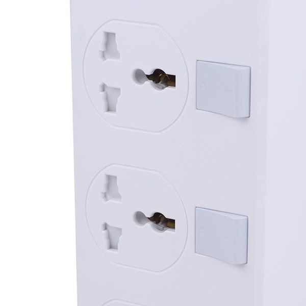 چند راهی 4 خانه ارت دار الدینیو SC4408C با کابل 2 متری + شارژر USB و Type-C