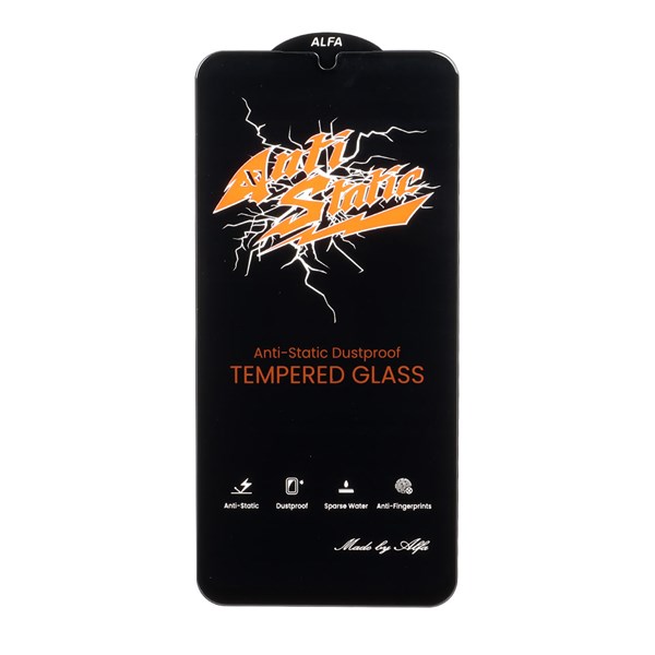 محافظ صفحه نمایش شیشه ای Full Cover Anti Static ALFA مدل Samsung Galaxy A15 / A25 / A24 / M34 / F34