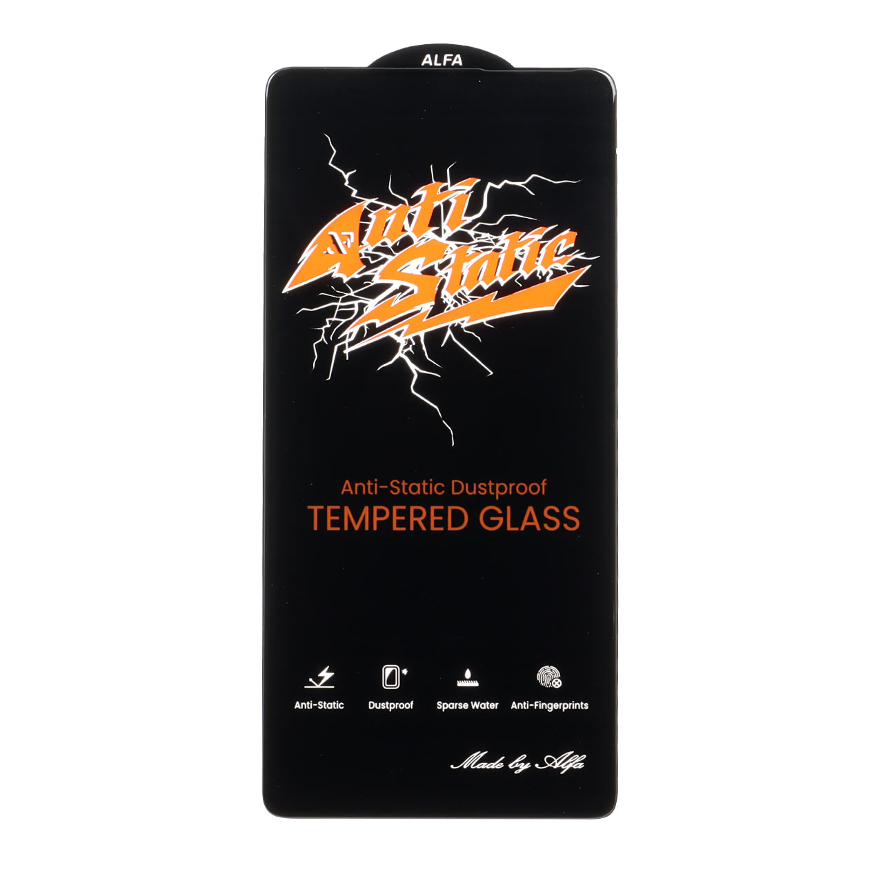 محافظ صفحه نمایش شیشه ای Full Cover Anti Static ALFA مدل Xiaomi Redmi Note 14S / Note 13 Pro 4G / Poco M6 Pro 4G