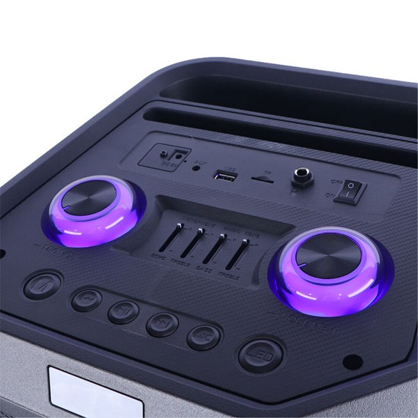 اسپیکر چمدانی بلوتوثی ایکس بیس ABS-12202 + میکروفون و ریموت کنترل