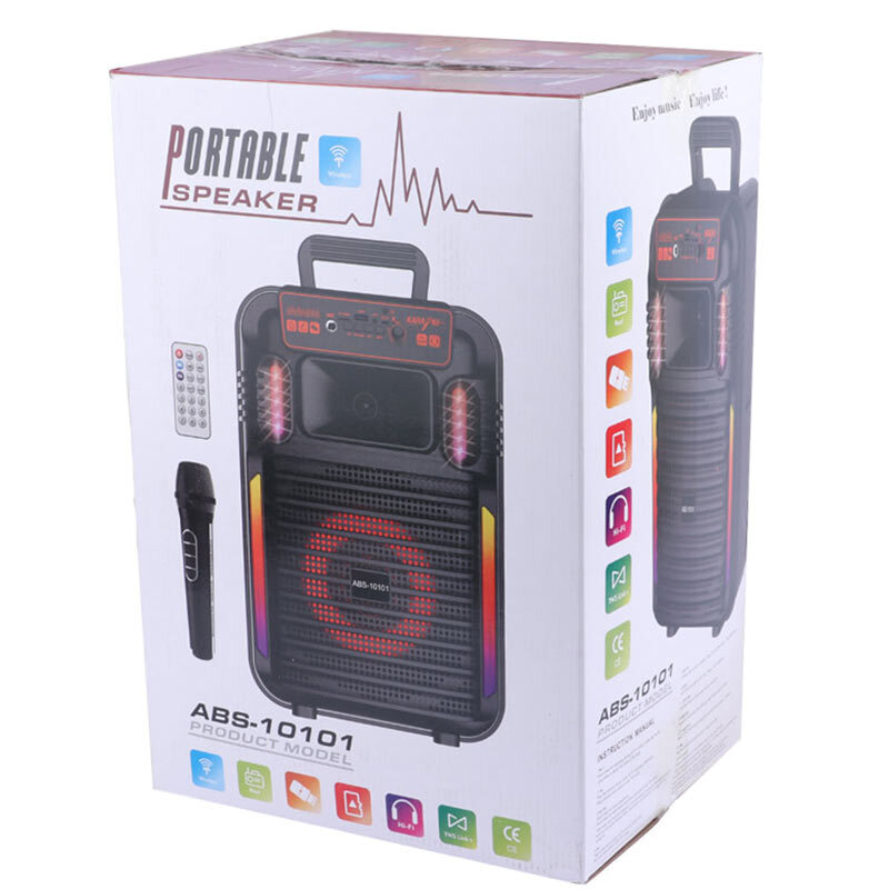 اسپیکر بلوتوثی ABS-10102 + میکروفون و ریموت کنترل