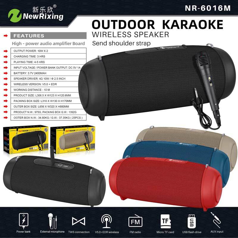 اسپیکر بلوتوثی نیو ریکسینگ NR-6016M + میکروفون