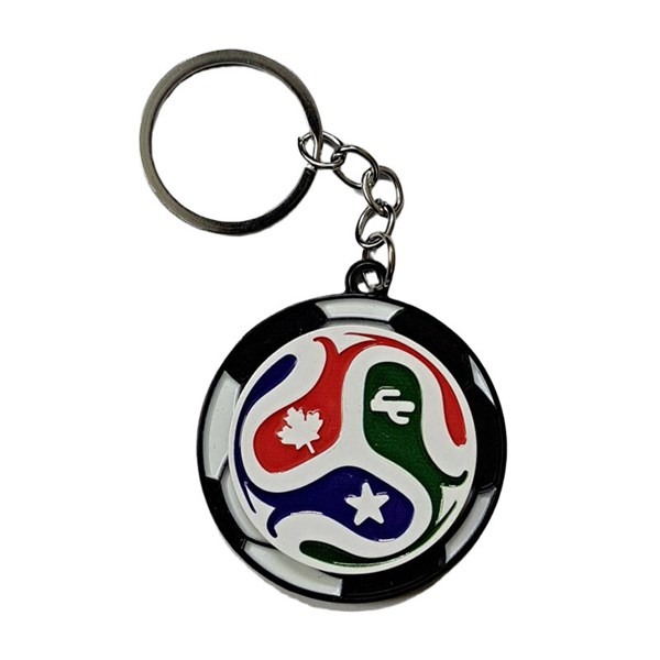 جاکلیدی فلزی اسپینر دار طرح Football Team کد A