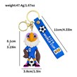 جاکلیدی سیلیکونی طرح FIFA World Cup Mascot + بند آویز