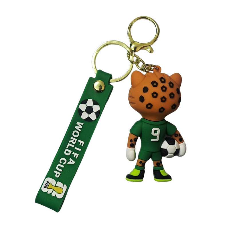 جاکلیدی سیلیکونی طرح FIFA World Cup Mascot + بند آویز کد 2