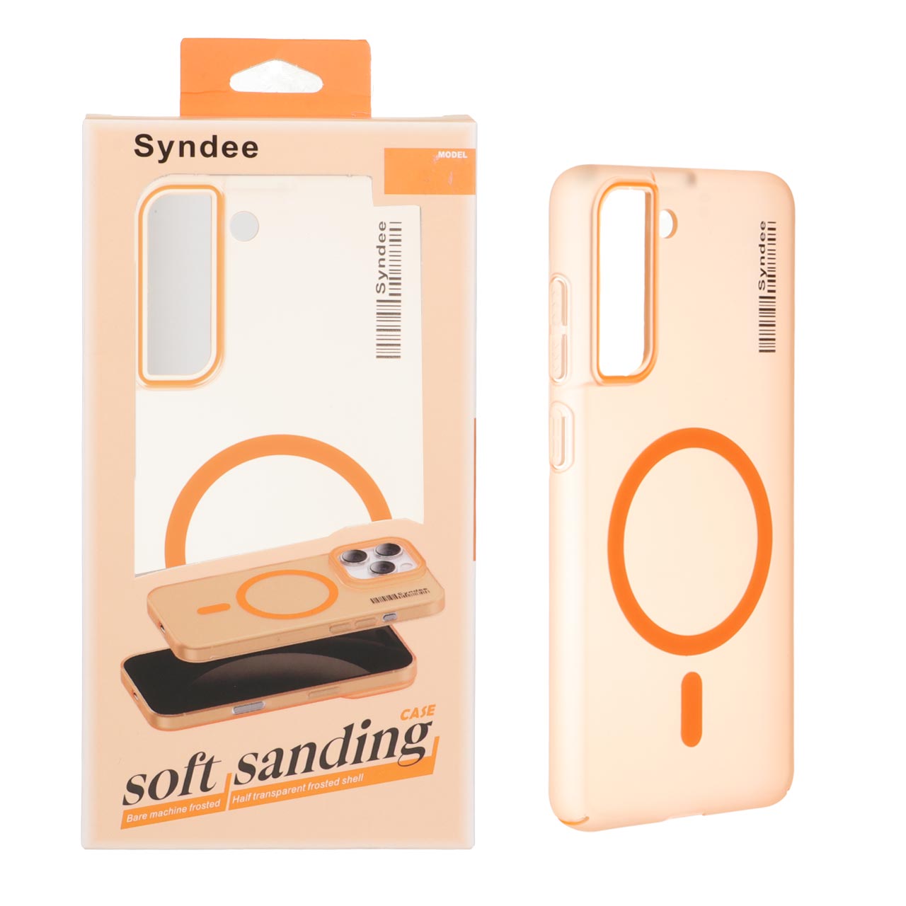 قاب اورجینال Syndee پشت مات MagSafe مدل Samsung Galaxy S21 FE - نارنجی (پک دار )