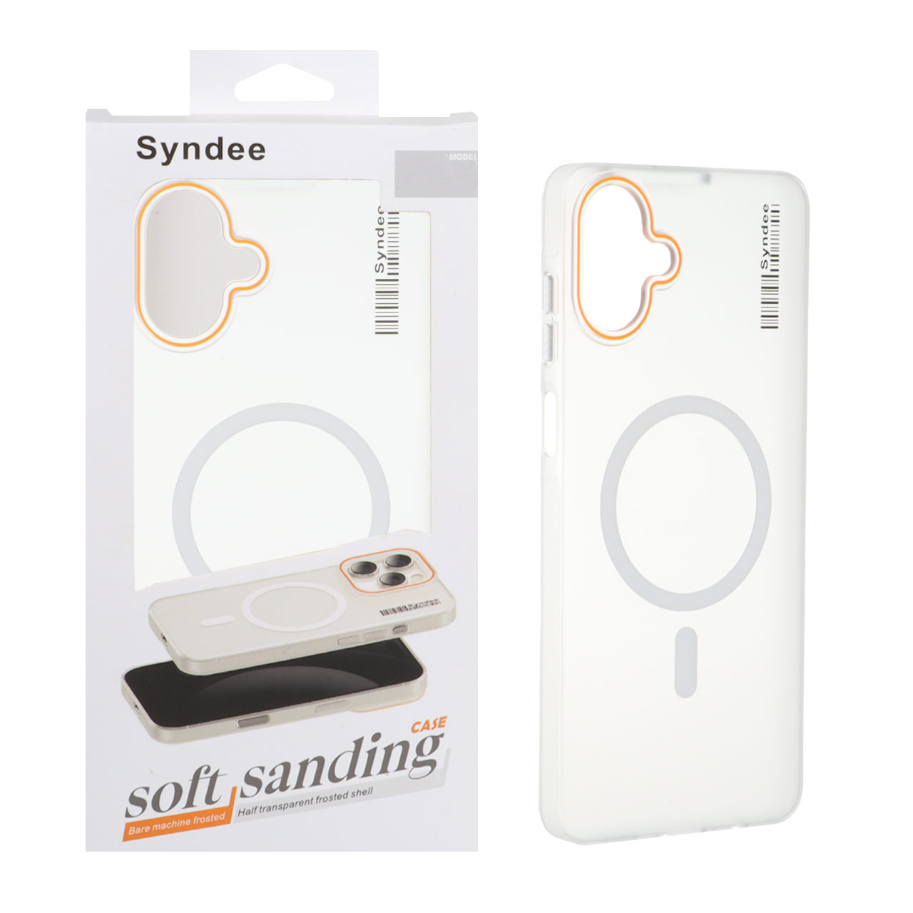 قاب اورجینال Syndee پشت مات MagSafe مدل Samsung Galaxy A07 - سفید (پک دار )