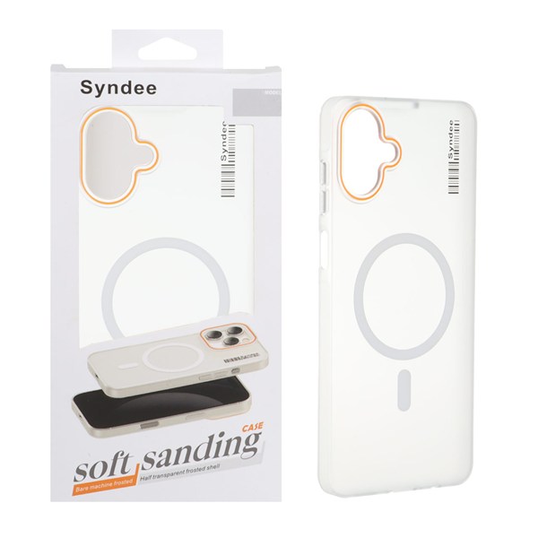 قاب اورجینال Syndee پشت مات MagSafe مدل Samsung Galaxy A07 - سفید (پک دار )