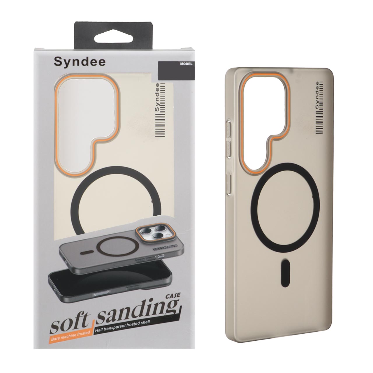 قاب اورجینال Syndee پشت مات MagSafe مدل Samsung Galaxy S25 Ultra - مشکی (پک دار )