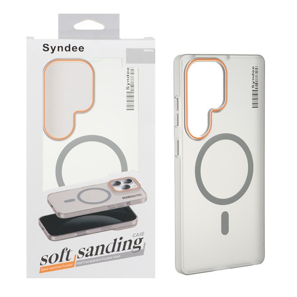 قاب اورجینال Syndee پشت مات MagSafe مدل Samsung Galaxy S25 Ultra - خاکستری (پک دار )