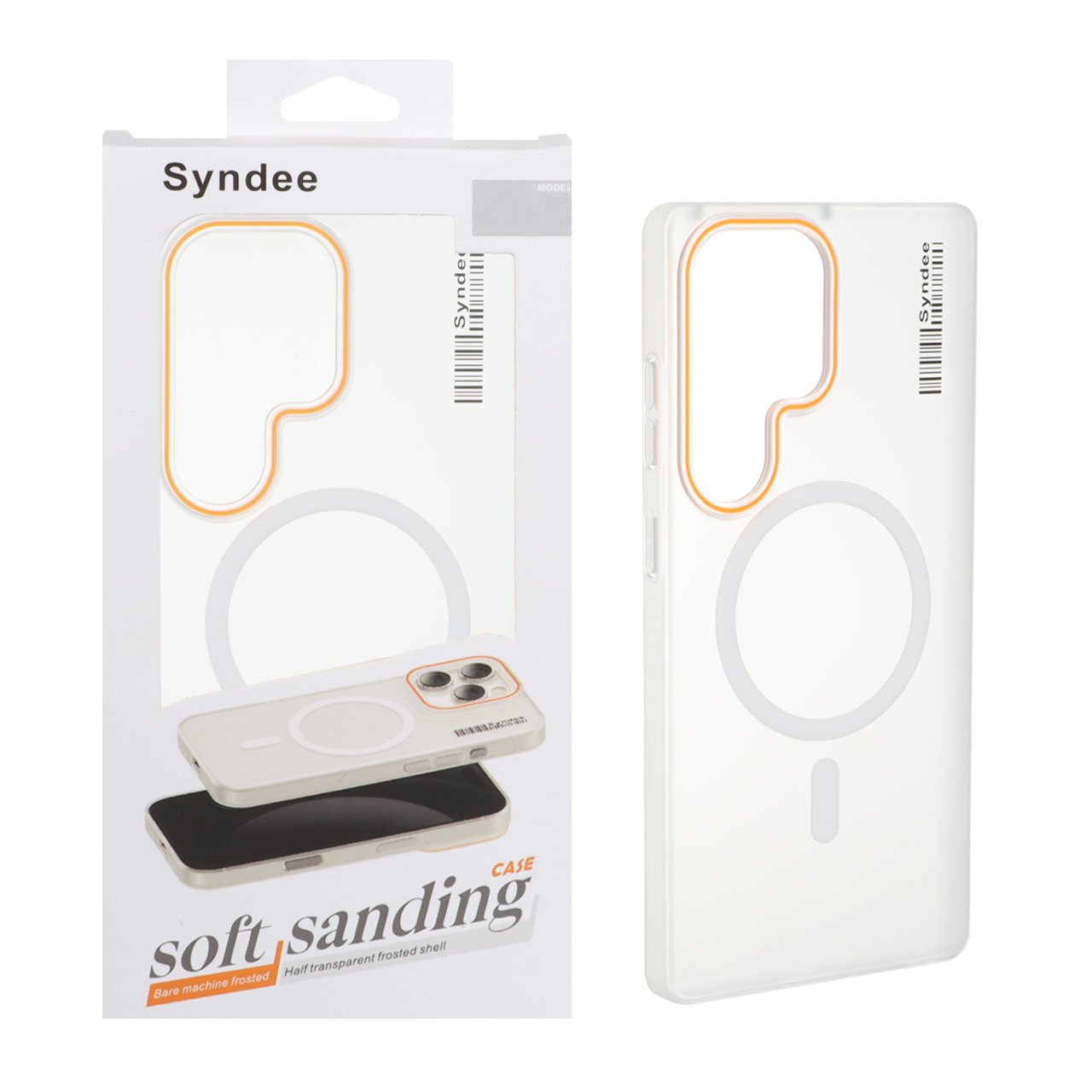 قاب اورجینال Syndee پشت مات MagSafe مدل Samsung Galaxy S25 Ultra - سفید (پک دار )