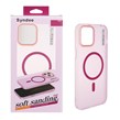 قاب اورجینال Syndee پشت مات MagSafe مدل Apple iPhone 12 Pro Max - سرخابی (پک دار )