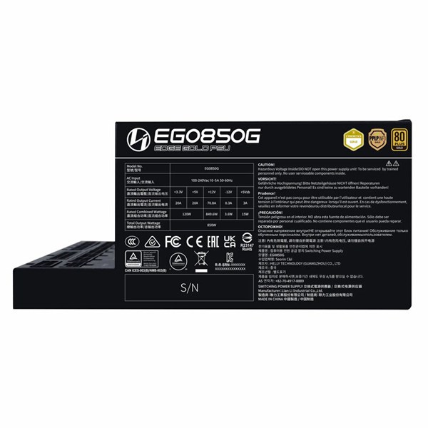 پاور ماژولار 850 وات لیان لی EDGE GOLD 850 Gold