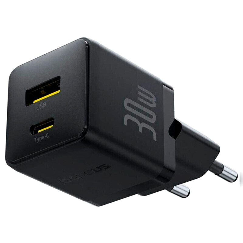 شارژر دیواری 30 وات باسئوس Palm P1011160A113 QC3.0 PD3.0 3A + کابل تبدیل تایپ سی