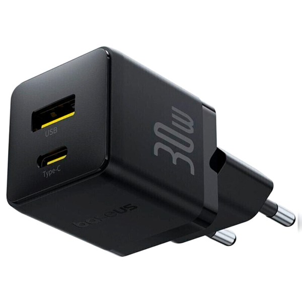 شارژر دیواری 30 وات باسئوس Palm P1011160A113 QC3.0 PD3.0 3A + کابل تبدیل تایپ سی