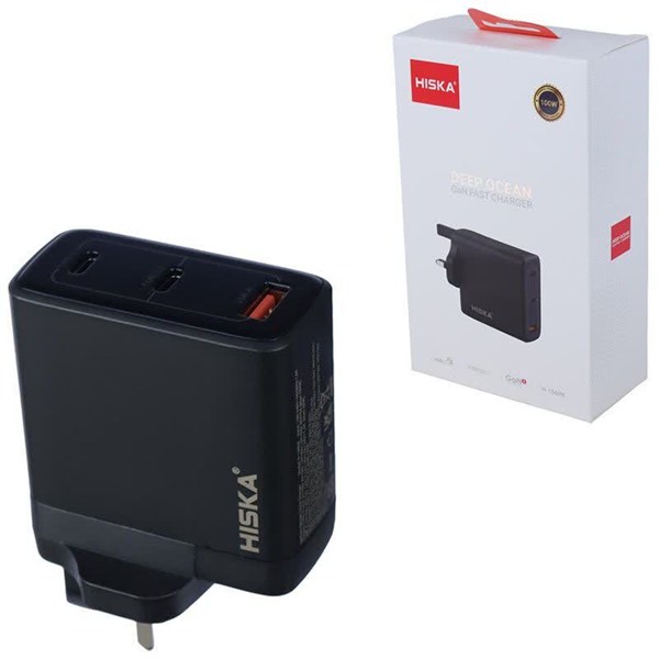 شارژر دیواری 100 وات هیسکا H-156UK GaN QC3.0 PD 5A