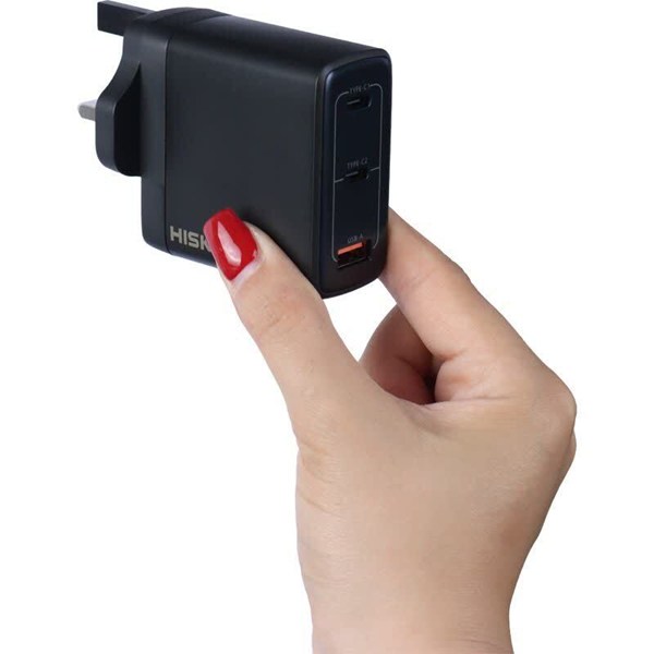 شارژر دیواری 100 وات هیسکا H-156UK GaN QC3.0 PD 5A