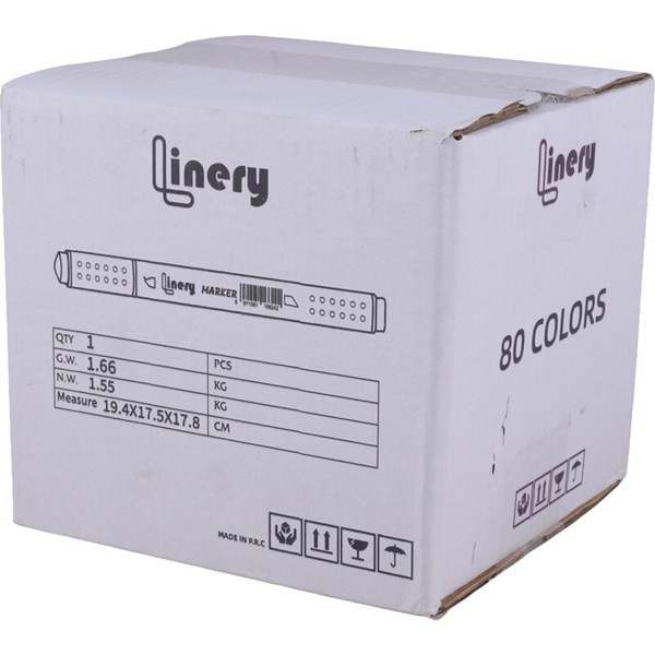 ماژیک راندو دو سر 80 رنگ لاینری نوک تخت / براش
