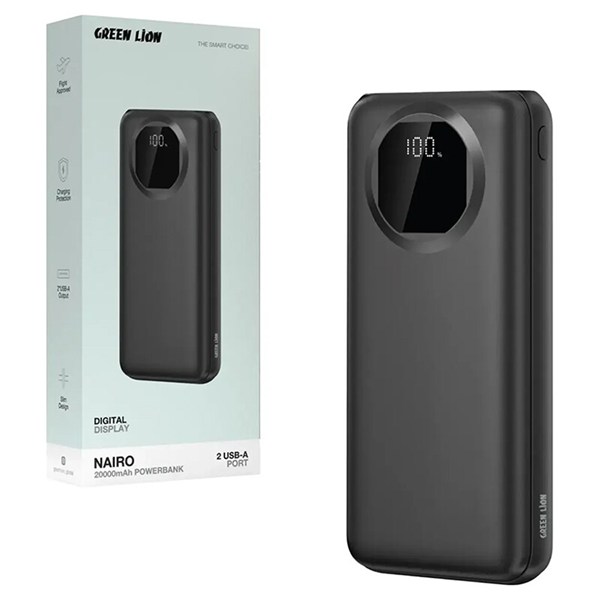 پاور بانک گرین لاین Nairo GL-PX39 GNNAR20PB 12W ظرفیت 20000 میلی آمپر ساعت