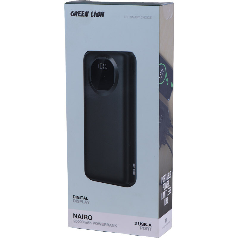 پاور بانک گرین لاین Nairo GL-PX39 GNNAR20PB 12W ظرفیت 20000 میلی آمپر ساعت