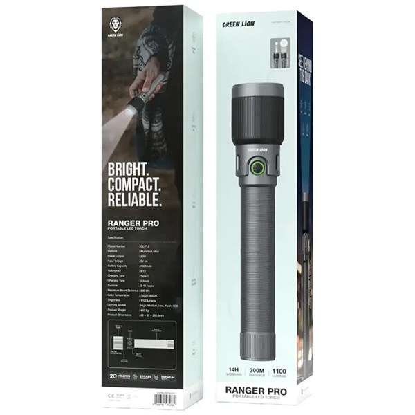 چراغ قوه شارژی گرین لاین Ranger Pro GL-FL5 GNRNGRPRTH