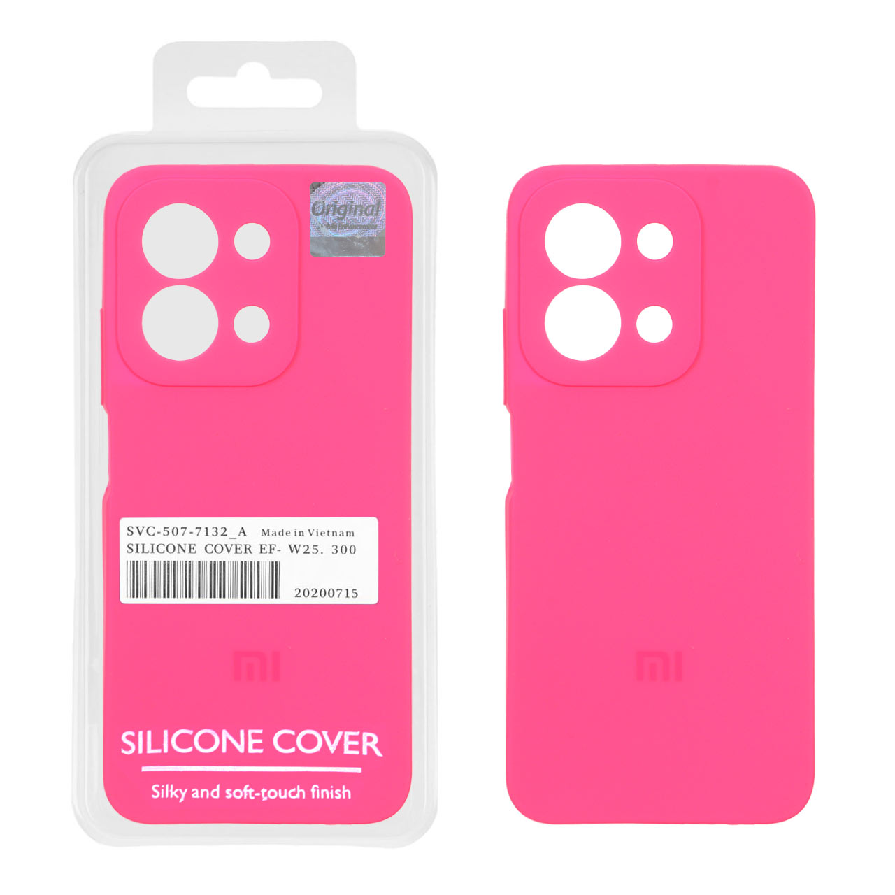قاب سیلیکونی پاک کنی اورجینال Master Quality مدل Xiaomi Redmi 15C / Poco C85 - صورتی فانتزی (پک دار)