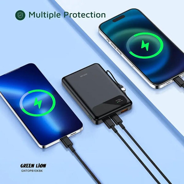 پاور بانک فست شارژ گرین لاین Toledo GL-PX36 GNTOPB10K PD 22.5W ظرفیت 10000 میلی آمپر ساعت