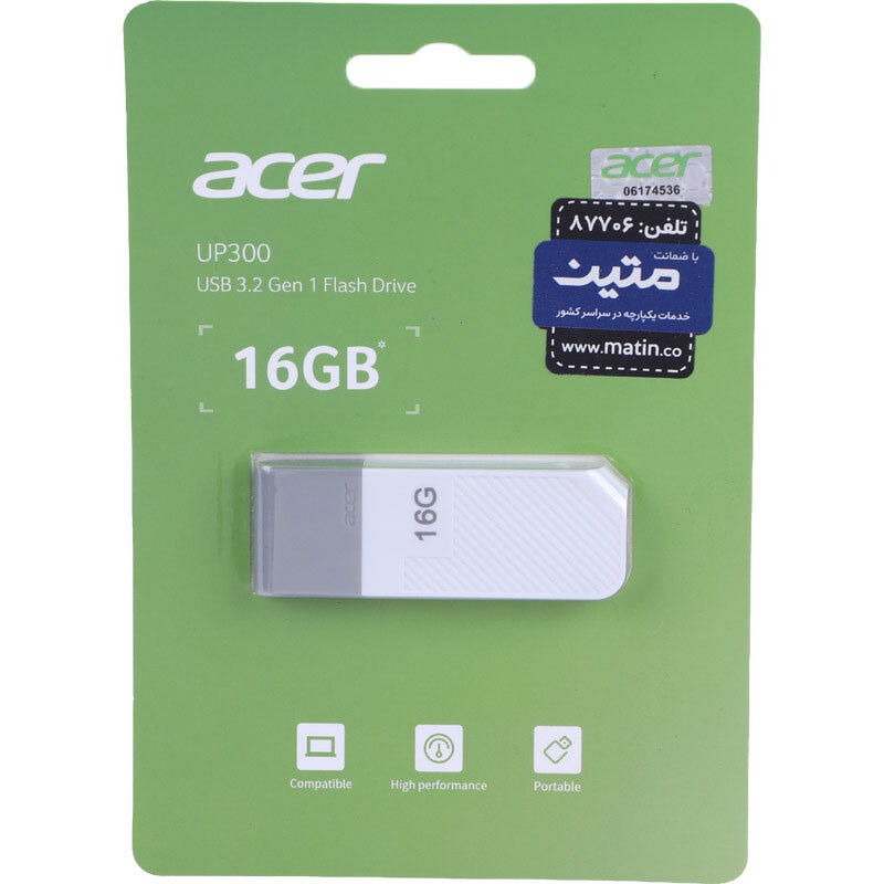 فلش 16 گیگ ایسر UP300 USB 3.2
